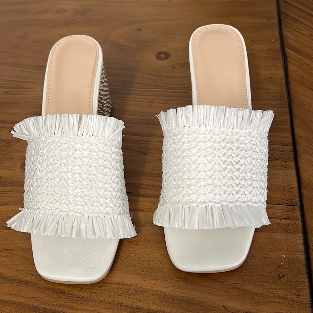 White sandals